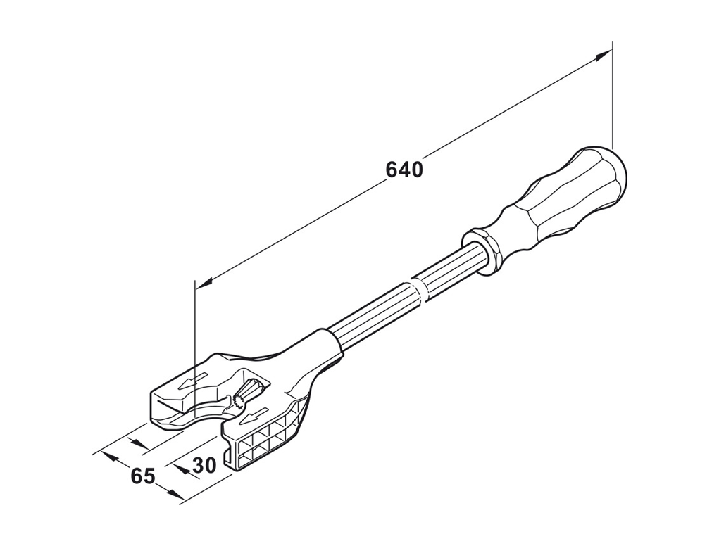 ידית כיוונון לרגלית פלסטיק AXILO 48