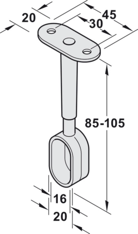 תומך מרכזי לפרופיל סתיו תליה אובלי