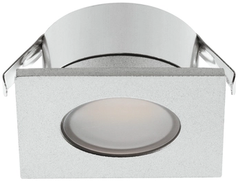 ספוט מרובע לקדח 26ממ מתכתי אור לבן