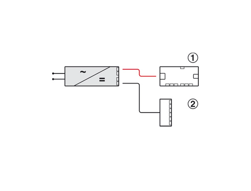 שנאי LOOX5 40W לתאורת לד 12V עם 4 יציאות
