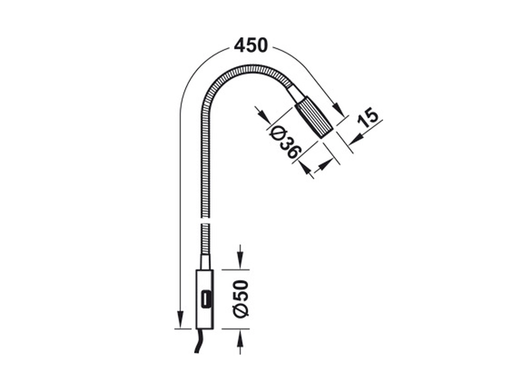 מנורה מתכווננת עם USB מובנה כרום