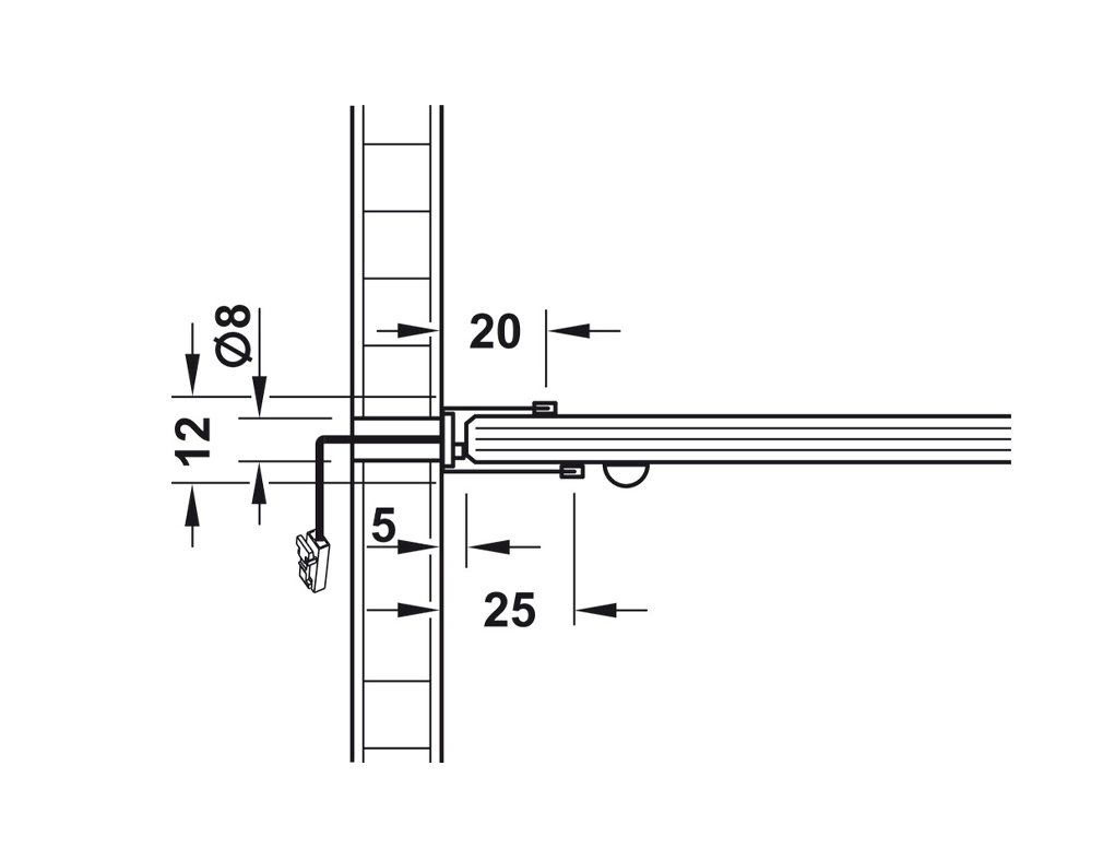 חובק זכוכית מואר 40 מ"מ אור לבן 0.2W