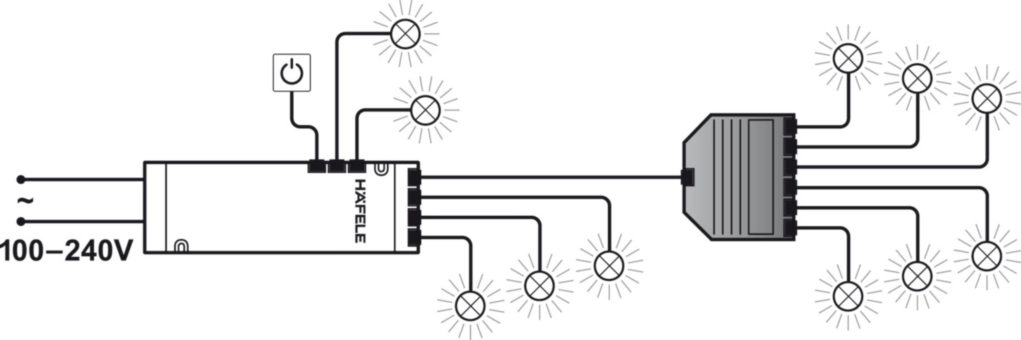 מפצל 6 יציאות לשנאי