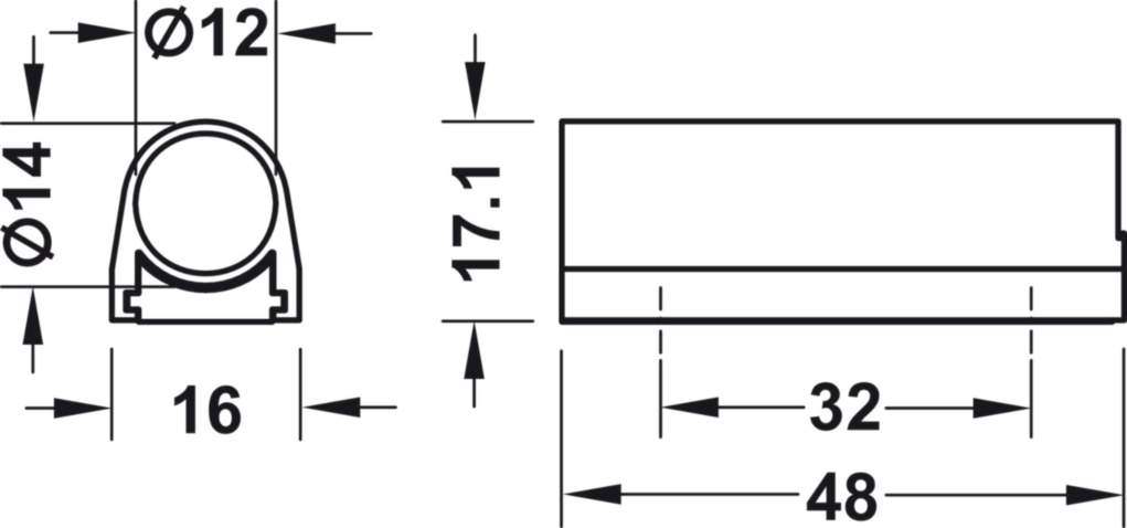 בית למפסק סנסור קוטר 11.8ממ אפור