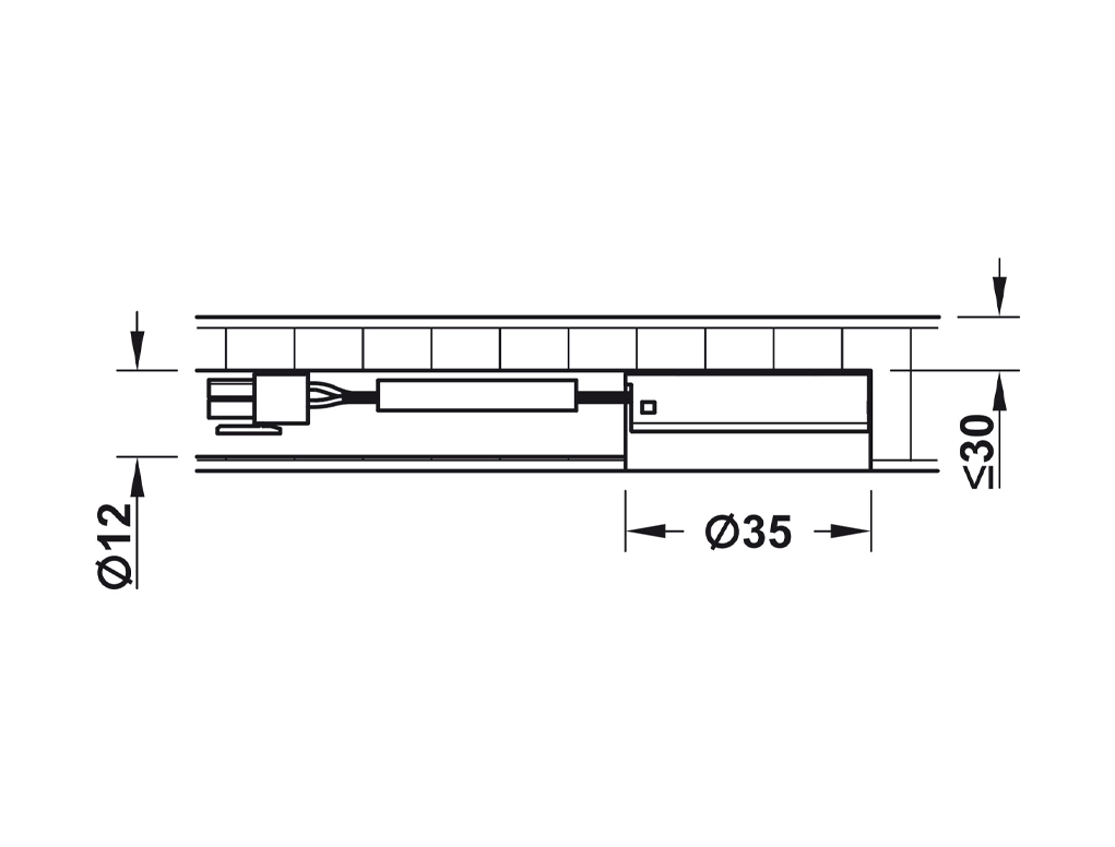 מפסק טאצ' עם דימר עגול אפור להתקנה חיצונית