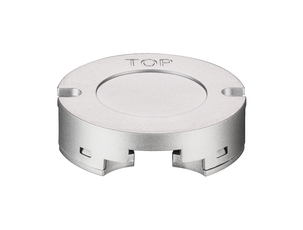 מפסק טאצ' עם דימר עגול אפור להתקנה חיצונית