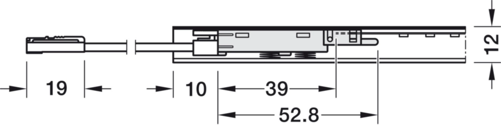 מפסק טאצ' דימר לפרופיל תאורה 12X13ממ ללד 8ממ