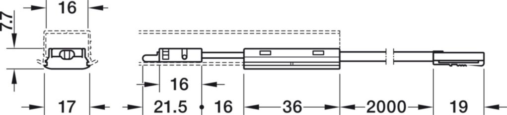 מפסק דימר לפרופיל תאורה שקוע ו\או פינתי ללד 8ממ