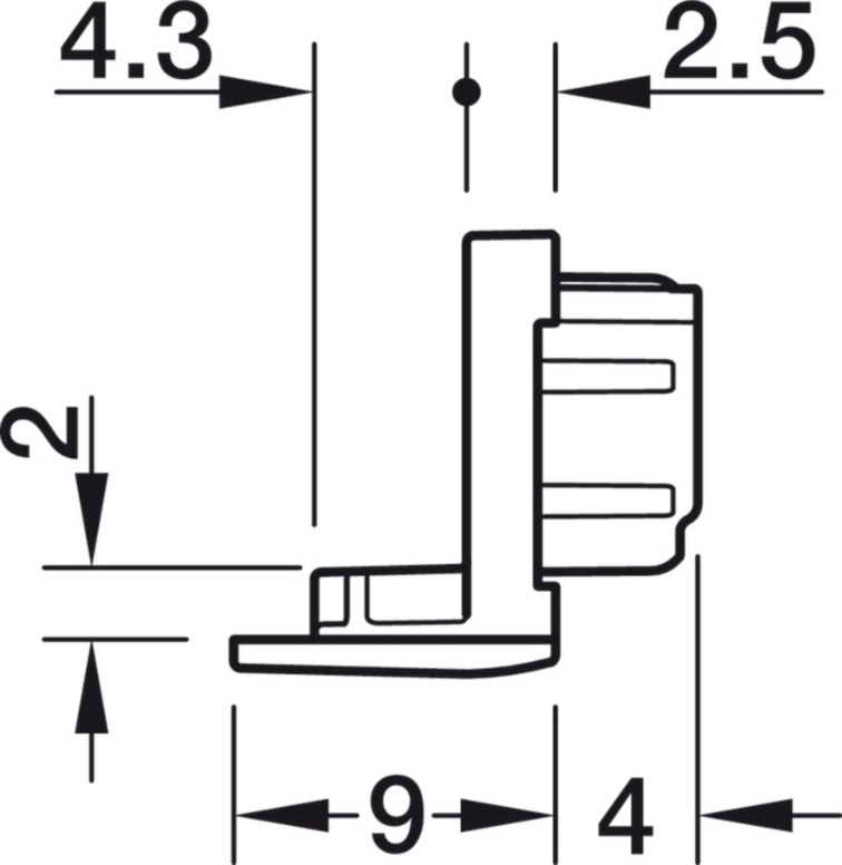 סיומת פלסטיק לפרופיל תאורה שחר שקוע שחור