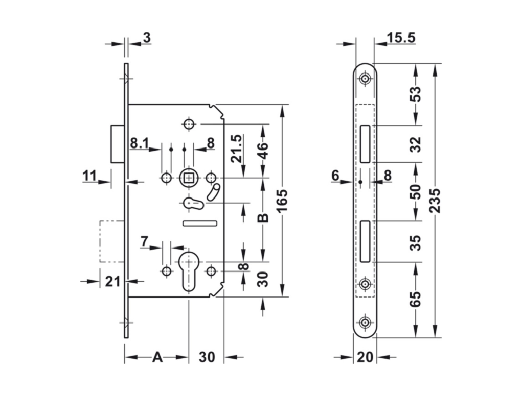 מנעול מגנטי עליון בוניטי מט צילינדר