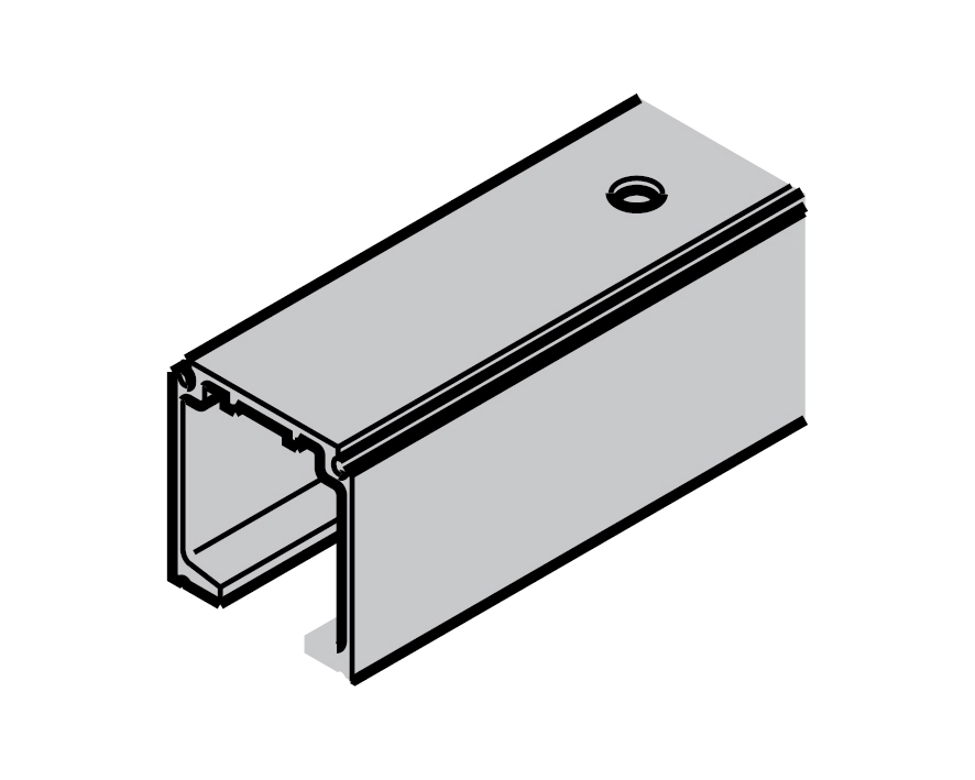מסילה 3000ממ למשקל עד 120קג אלומיניום בהיר