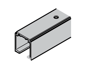 מסילה 3000ממ למשקל עד 120קג אלומיניום בהיר
