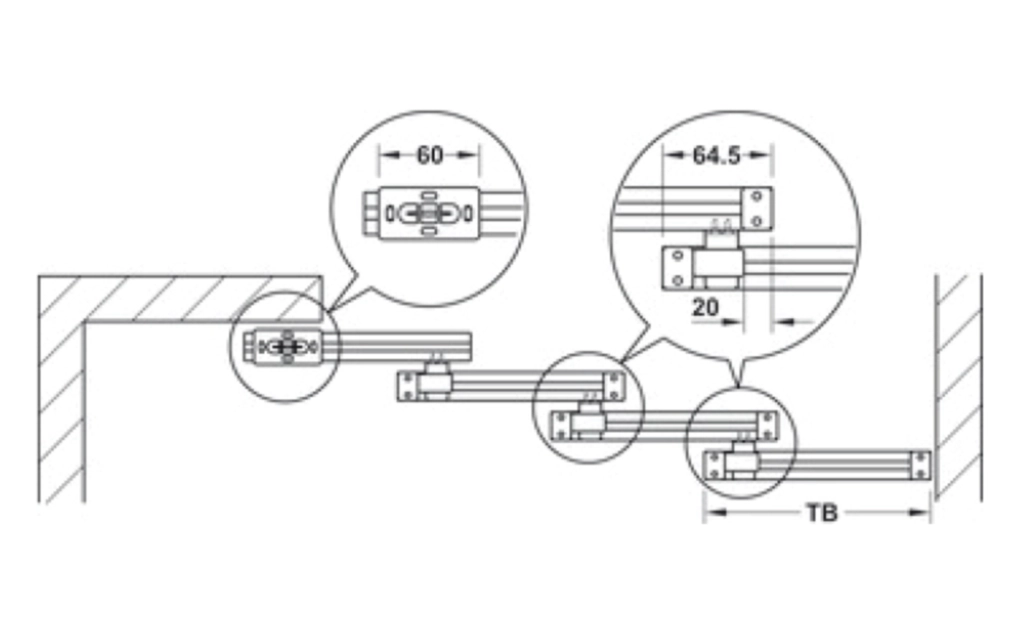 סט 2 מעצורים ומוביל תחתון