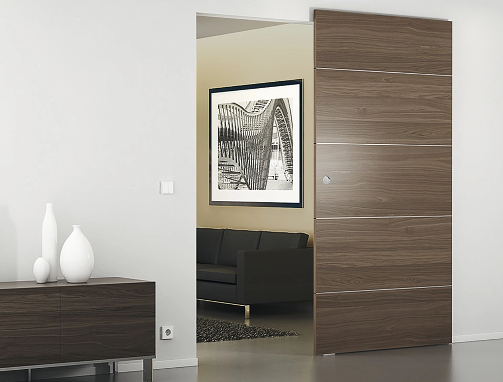 מנגנון SLIDO D-LINE סמוי לדלת הזזה עד רוחב 1100ממ עד 80קג