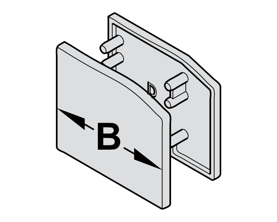 זוג כיסויי קצה לפרופיל ומסילה H94125602