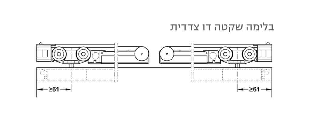 סט הזזה לבניין 120קג בלימה שקטה חד כיווני SLIDO