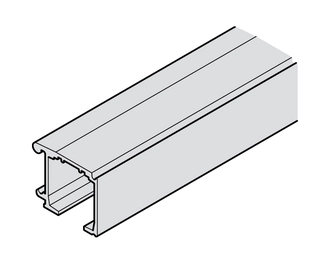 מסילה 2000ממ למשקל עד 120קג חיבור צידי אלומיניום כסוף
