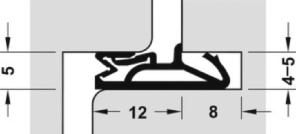 גליל 25 מטר גומי אטימה לדלת כניסה רוחב 12ממ לבן (צד)