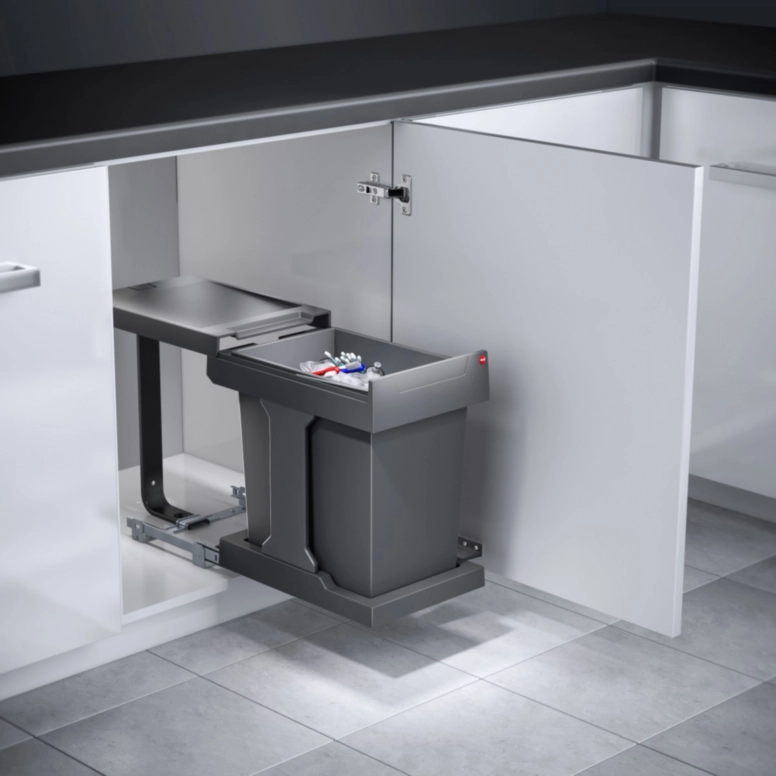 אשפית לדלת 40סמ 20L אפור כהה HA-3634101