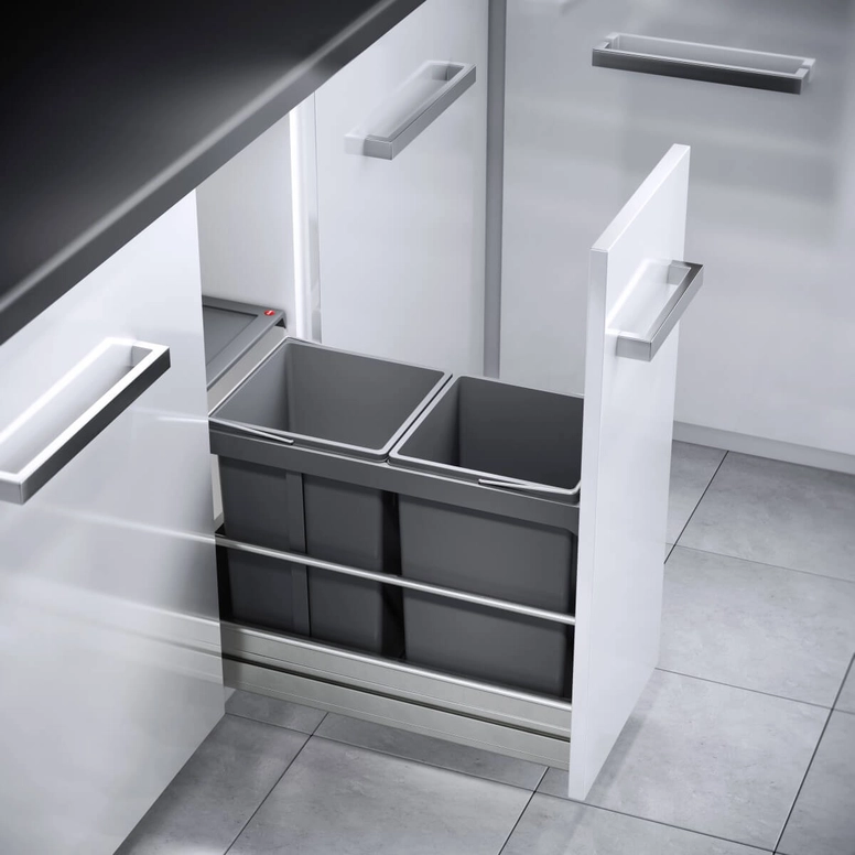 פח קרגו לחזית 30סמ 2X15L אפור כהה 30L