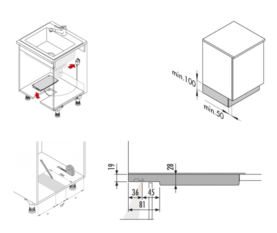 פדל חשמלי לפח קרגו עם פתיחה אלקטרונית/קולית