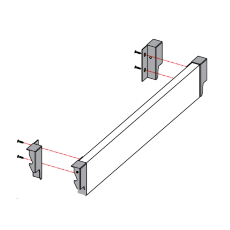 זוג תופסן סטאר אחורי לדופן 68ממ לבן
