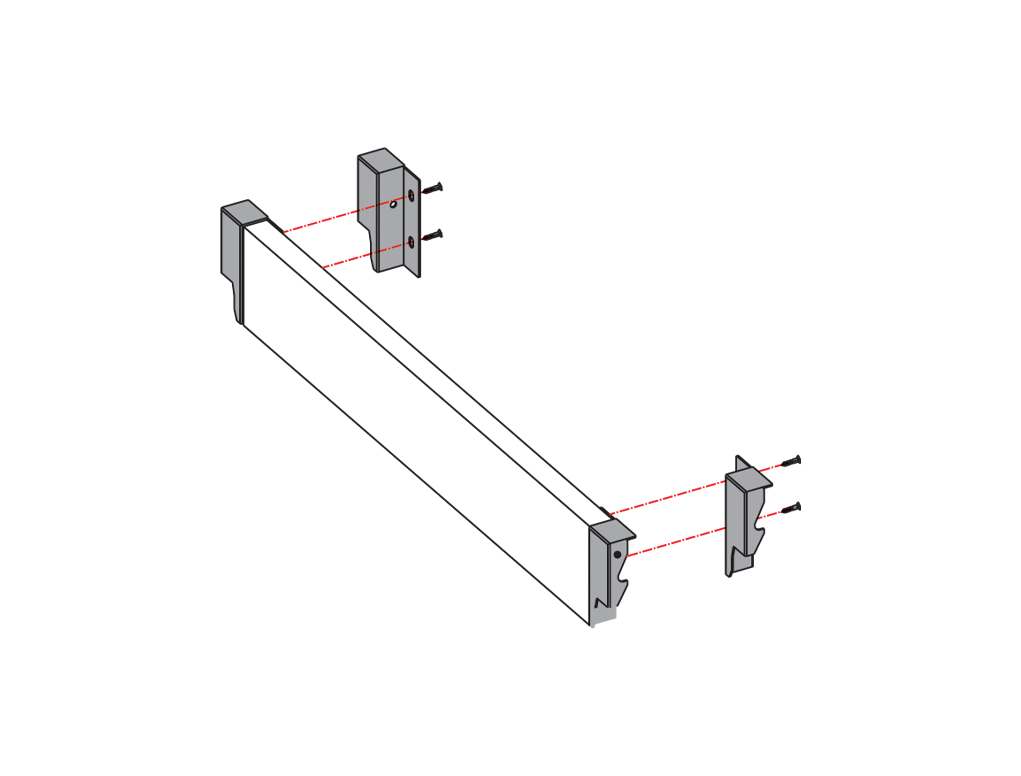 זוג תופסן סטאר אחורי לדופן 142ממ גרפיט