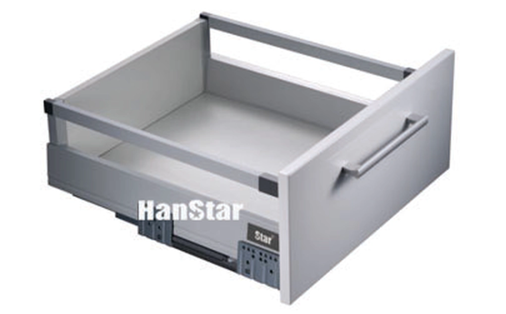 מוט גלריה 35 מלבני אפור