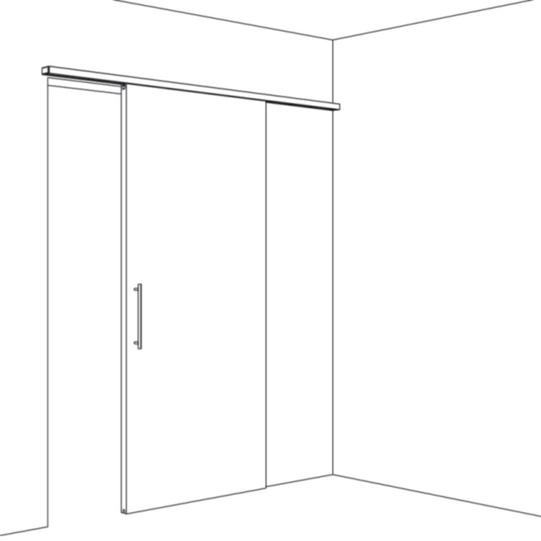 פורטה 100 לדלת הזזה-בלימה 2 צדדים תליה צידית 60קג