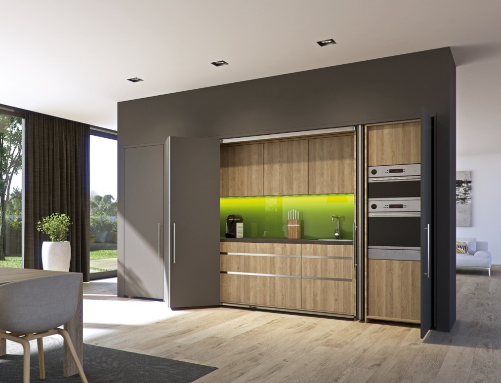 קונספטה מתקפלת לזוג דלתות 185-260 ימין+בולם אלומיניום 2021