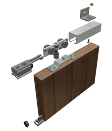 סט גלגלים ופרזול לדלת הזזה עד 135קג