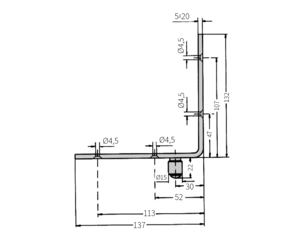 מוביל תחתון אסימטרי