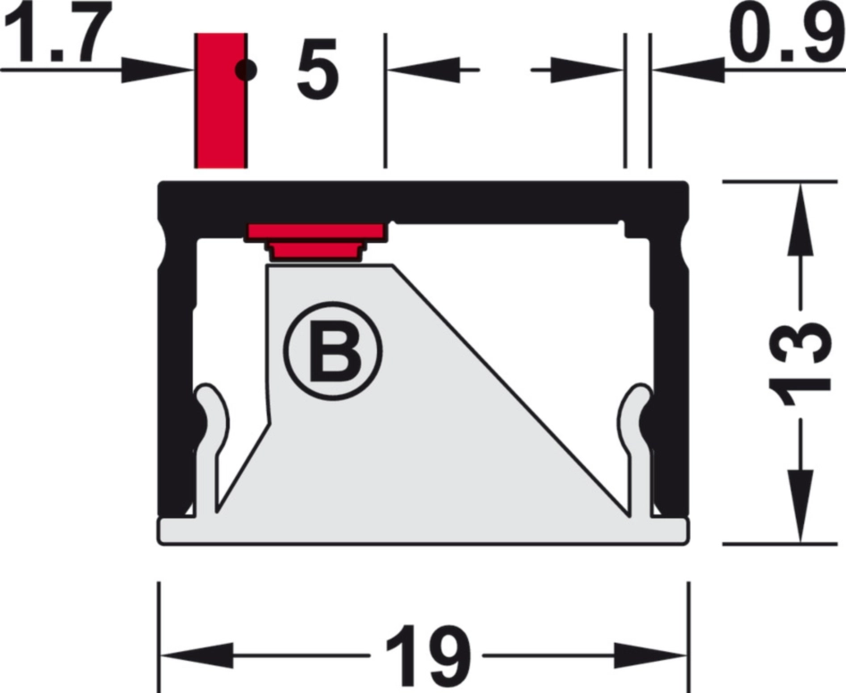 פרופיל יאיר תאורה שקוע+ ממקדת 2500ממ H83389300+H83301870