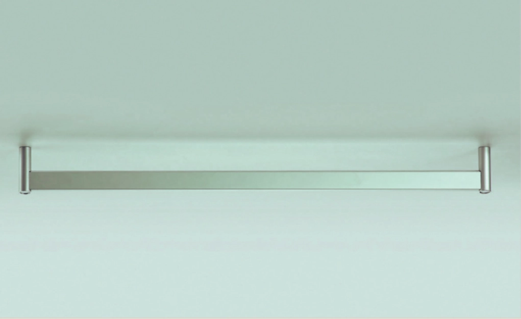 מוט תליה אלומיניום בגימור מוקה עם PVC שקוף 3000ממ