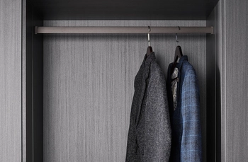 מוט תליה אלומיניום בגימור מוקה עם PVC שקוף 3000ממ