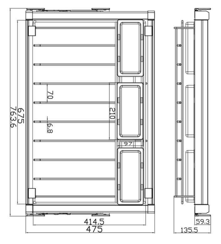 מתלה מכנסיים נשלף 564/475/60ממ