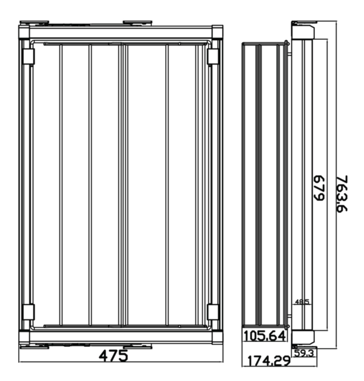 מתקן אחסון נעליים נשלף 764/475/180ממ