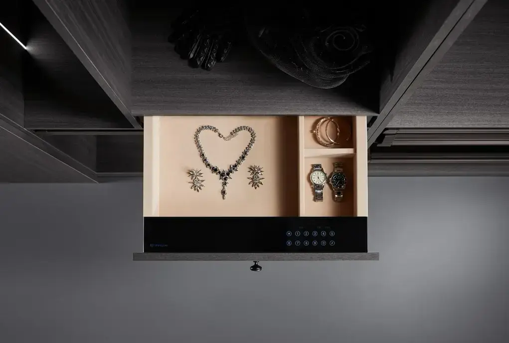 מגירת כספת פתיחה אלקטרונית בגוון מוקה