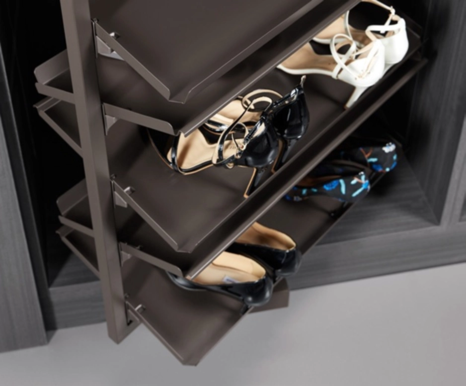 מתקן אחסון נעליים 360 מעלות 12 שלבים גוון מוקה