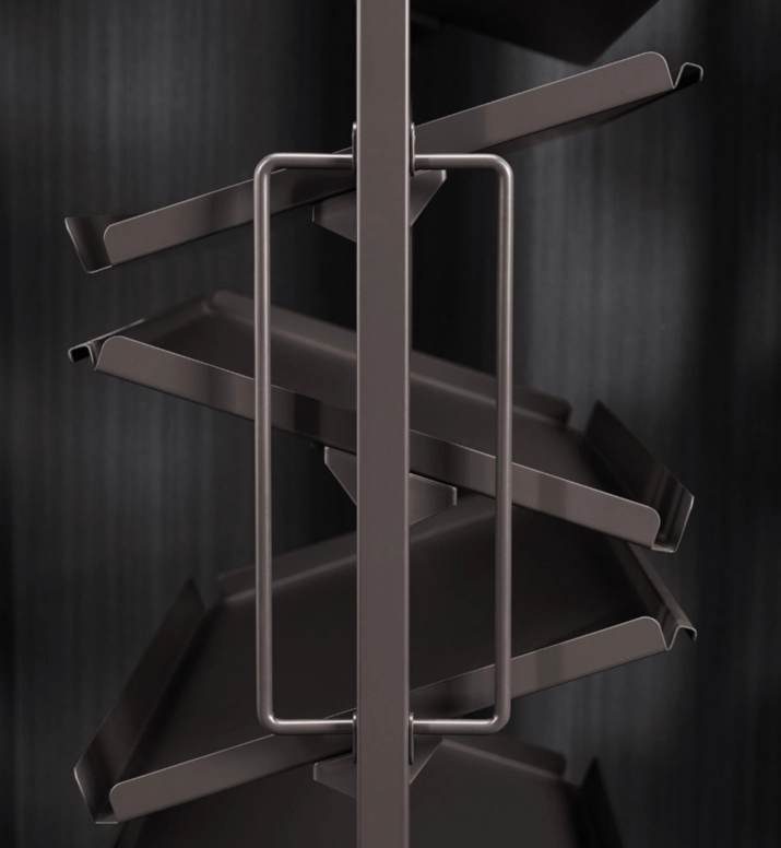 מתקן אחסון נעליים 360 מעלות 12 שלבים גוון מוקה