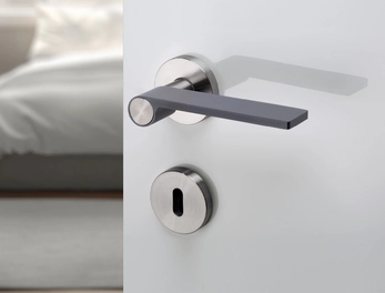 ידית דגם Outline Dark Gray עם רוזטה מטלית