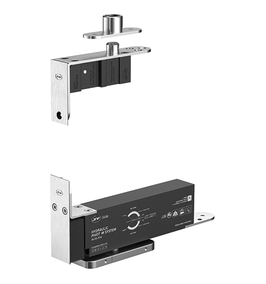 ציר פיווט תחתון-משקל 100קג הידראולי חוזר רוחב דלת עד 1מ