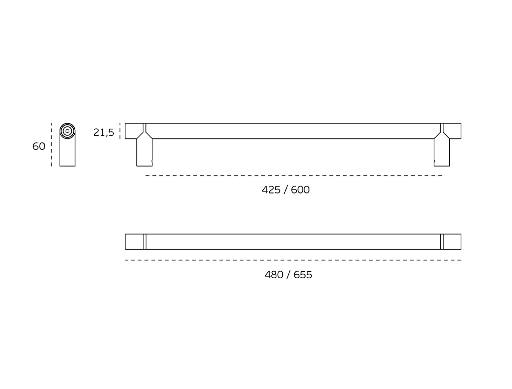 ידית משיכה ונגה 425ממ