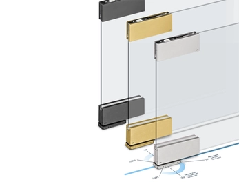 ציר פיווט הידראולי לדלת זכוכית עד 100קג עובי