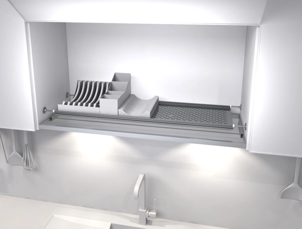 יבוש כלים 1 קומה ומעמדי פלסטיק 900ממ בורג לקדח 10ממ נירוסטה