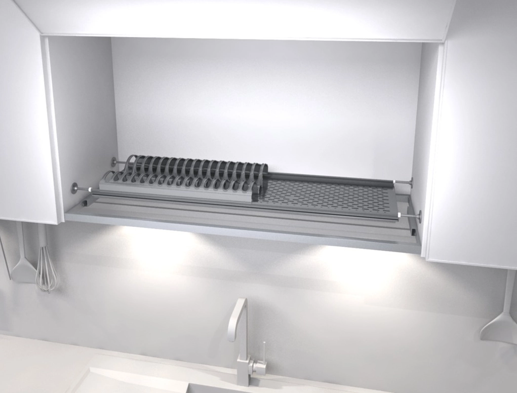 מתקן יבוש כלים 2 קומות 450ממ בורג לקדח 10ממ נירוסטה