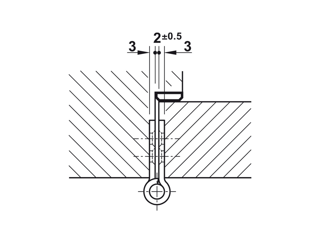 זוג ציר לדלתות פנים עד 120קג שחור מט PVD מעוגל 102X76X3ממ