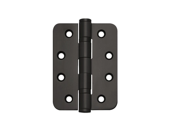 זוג ציר לדלתות פנים עד 120קג שחור מט PVD מעוגל 102X76X3ממ