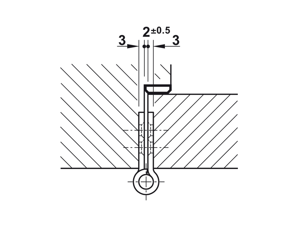 זוג ציר לדלתות פנים עד 120קג שחור מט PVD מרובע 102X76X3ממ