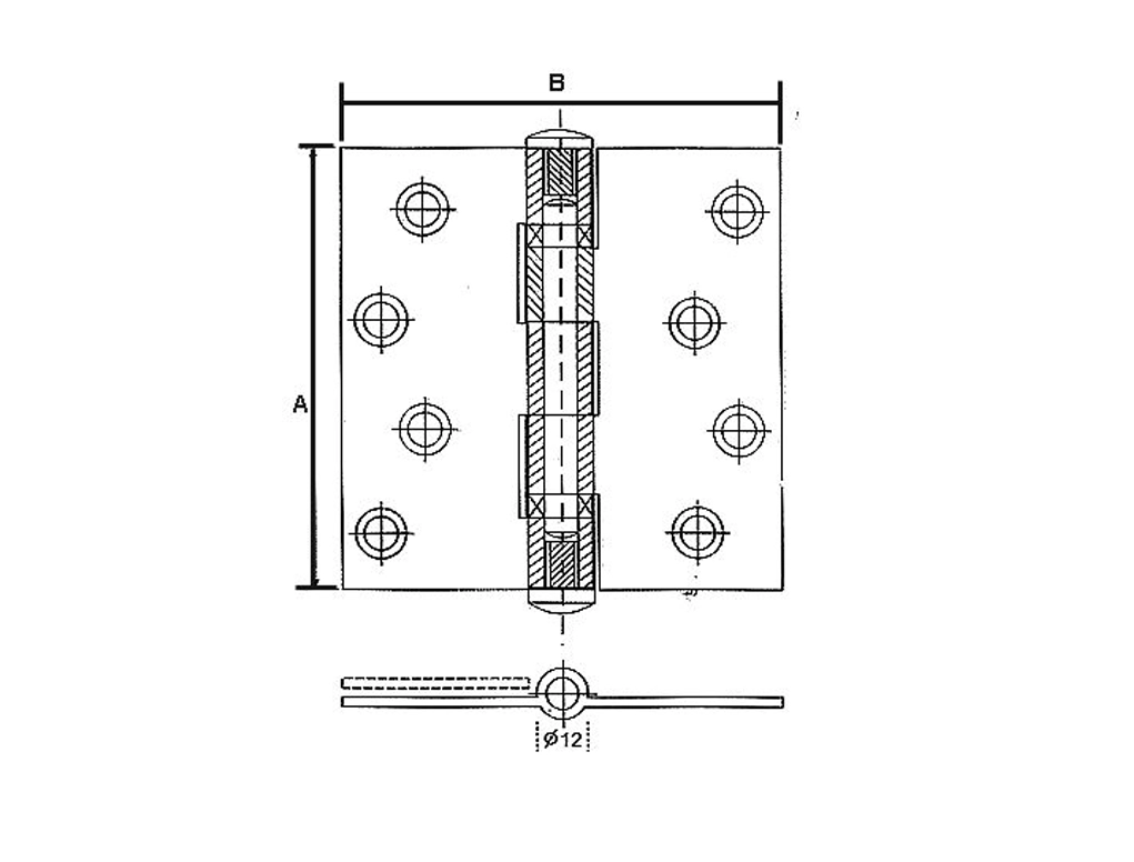 ציר 4X3 אבץ אדום 101X76X3